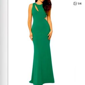 Betsy & Adam Green Cut Out Gown
